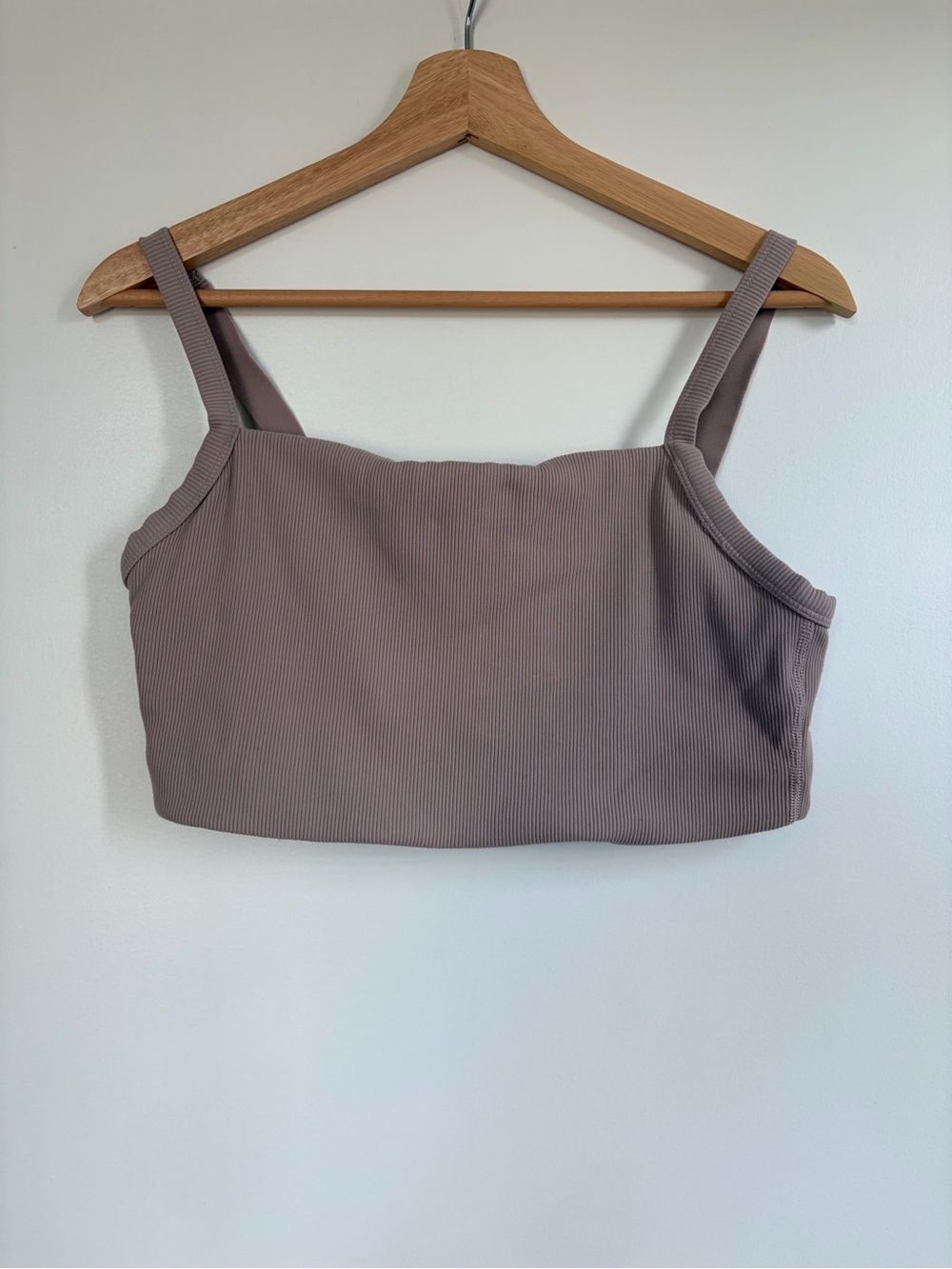 OFFLINE by Aerie Medium Support Ribbed Lavender Sports Bra Size XL Like New